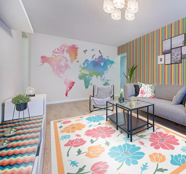 Klistremerke møbler chevronmønster overflate - Tenstickers