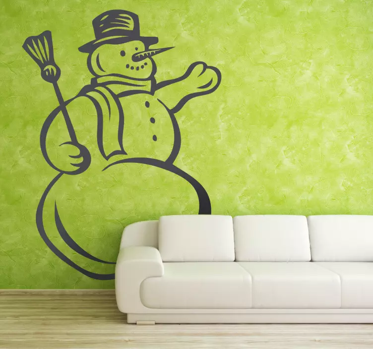 Snømann klistremerke - Tenstickers