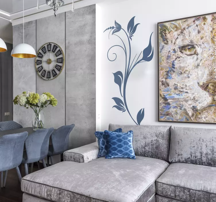 Blomst dekorasjon 58 vegg klistremerke - Tenstickers