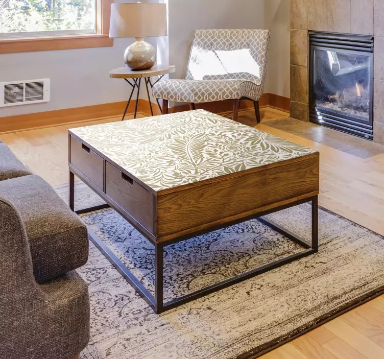 Vintage blomster mønstre møbler klistremerke - Tenstickers