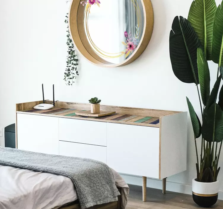 Blå møbler klistremerke for tre - Tenstickers