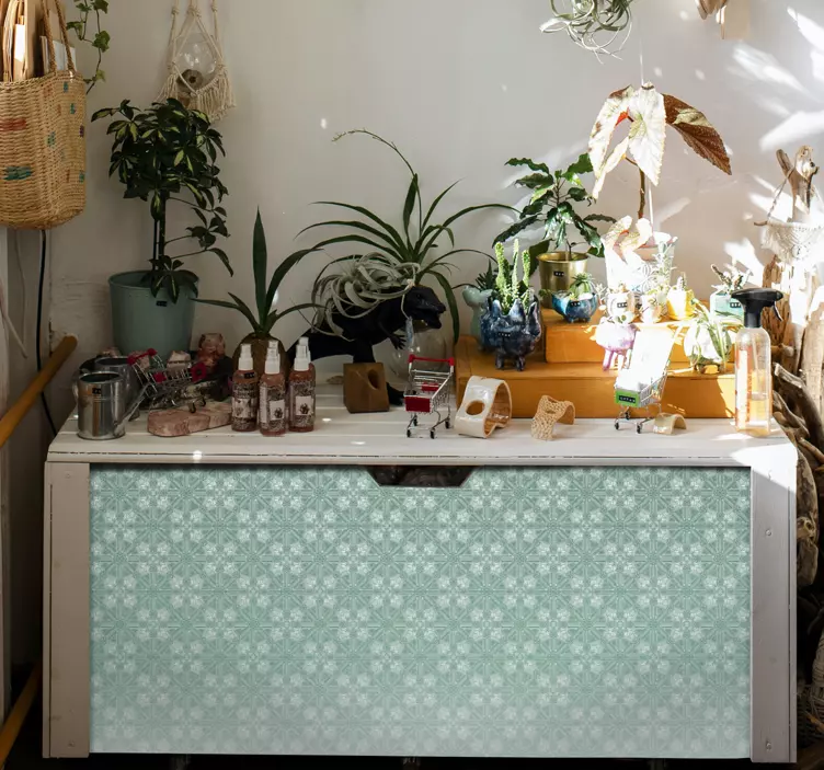 Blomstermønster med falming klistremerke møbler - Tenstickers