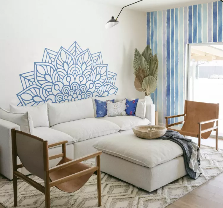 Mandala yoga hodegavel klistremerke - Tenstickers