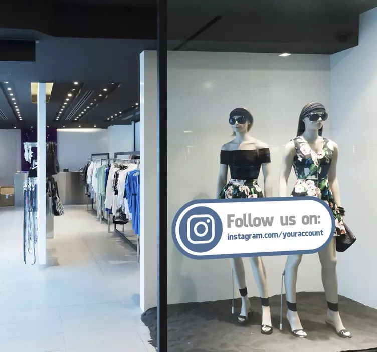 Følg oss instagram dekal - Tenstickers