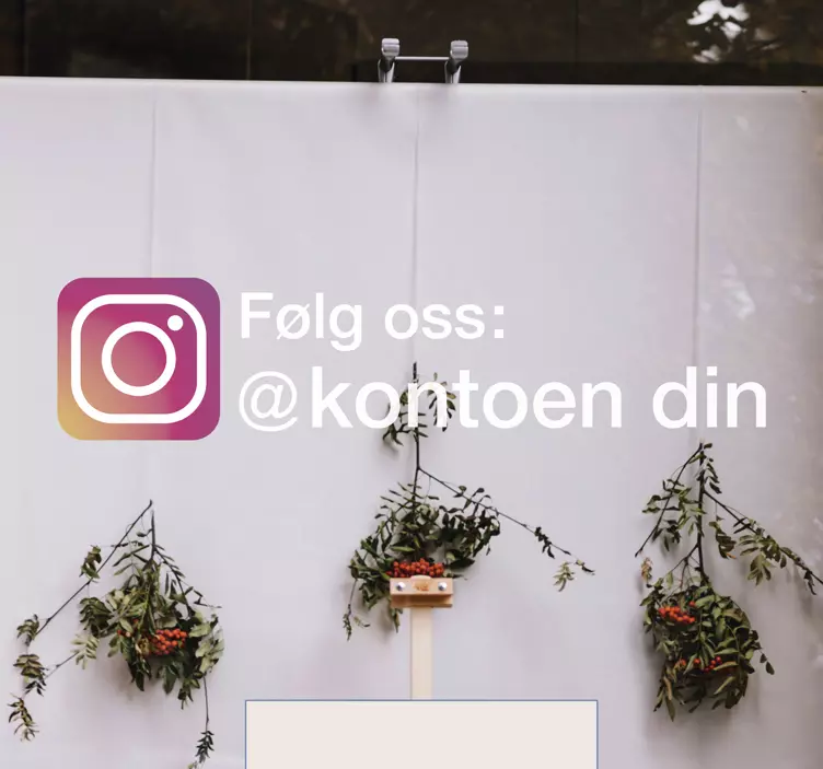 Følg med på instagram med navneforretnings-klistremerke - Tenstickers