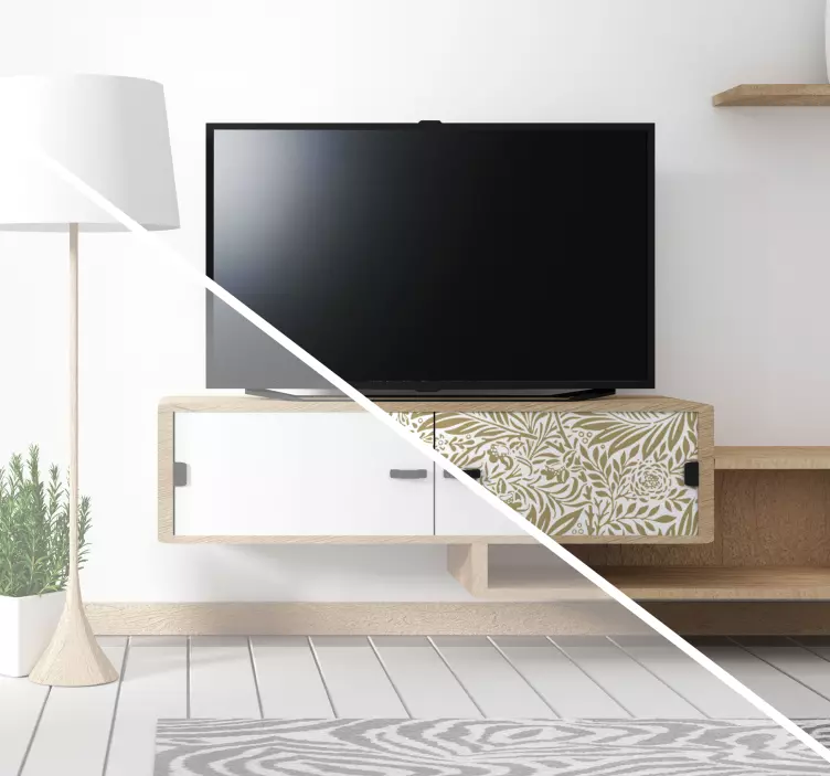 Vintage blomster mønstre møbler klistremerke - Tenstickers