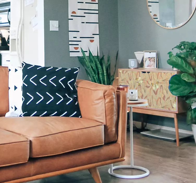 Høstens flores-mønster klistremerke møbler - Tenstickers