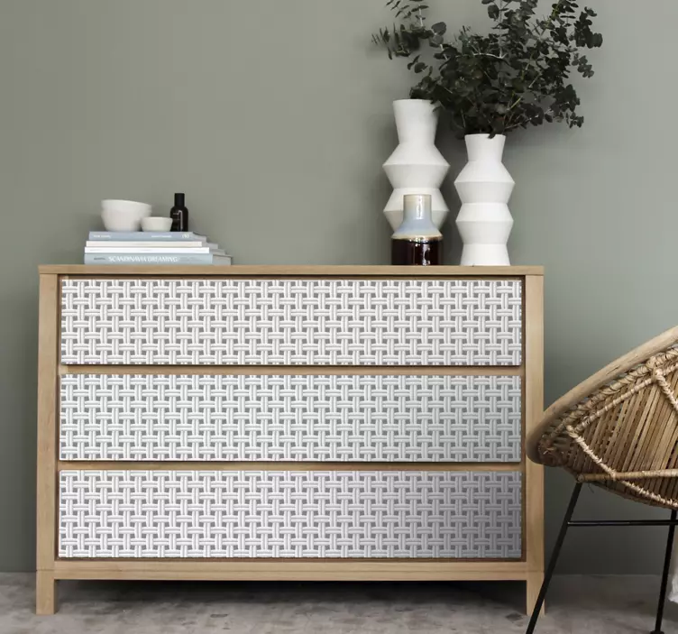 Vevd teksturmønster klistremerke møbler - Tenstickers