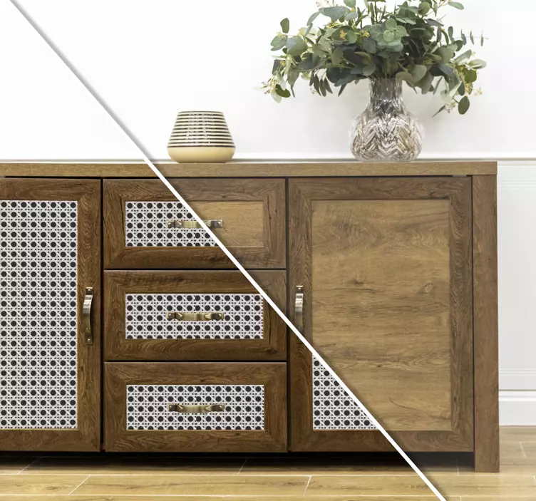 Moderne bladmønster klistremerke møbler - Tenstickers