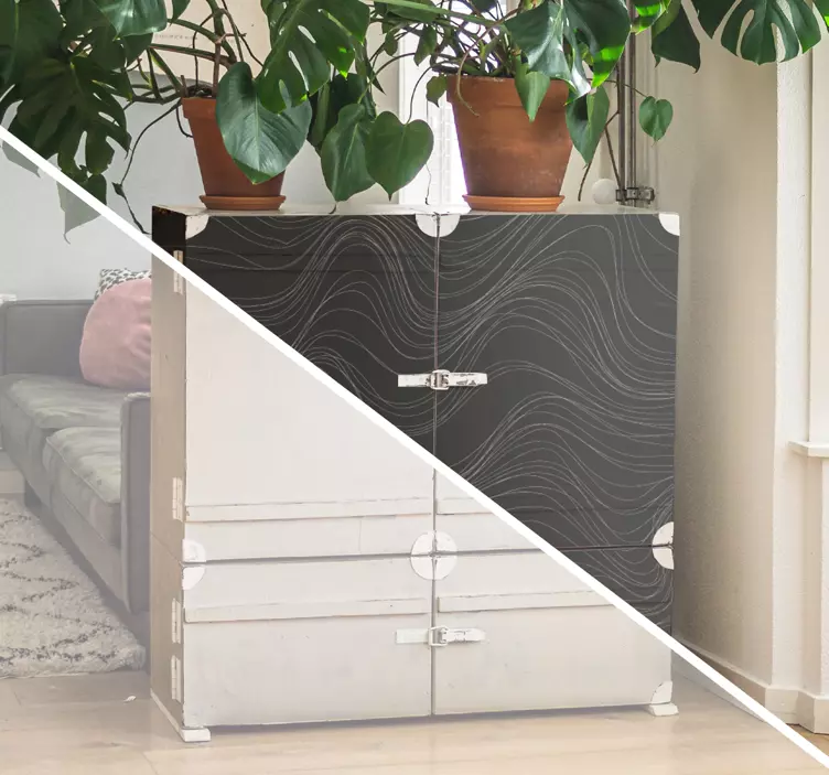 Bølger teksturer møbler klistremerke - Tenstickers