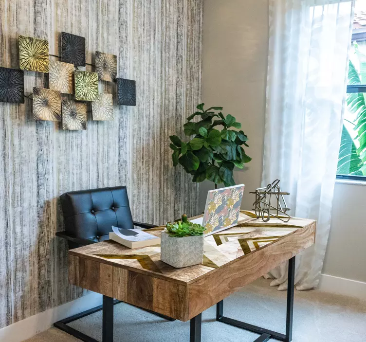 Geometrisk chevron til bord klistremerke for kontor - Tenstickers