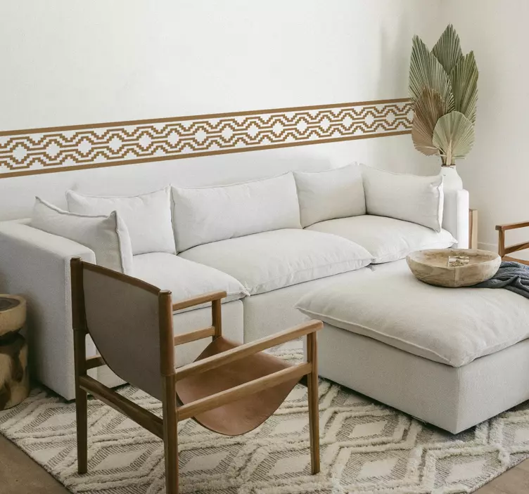 Grønn geometrisk form stue veggklistremerke - Tenstickers