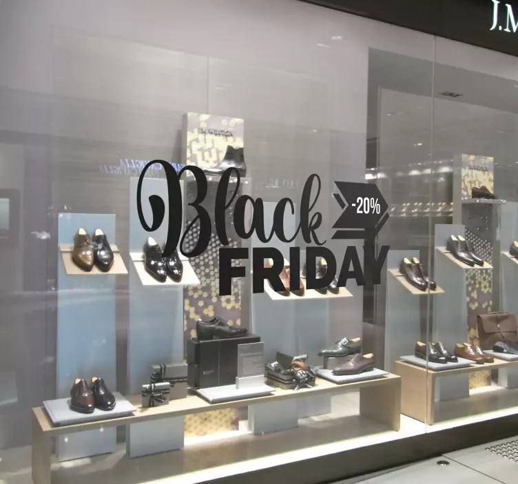 Personlig svart fredag black friday stickers - Tenstickers