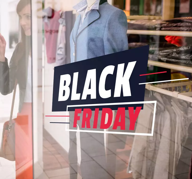 Moderne svart fredag black friday stickers - Tenstickers