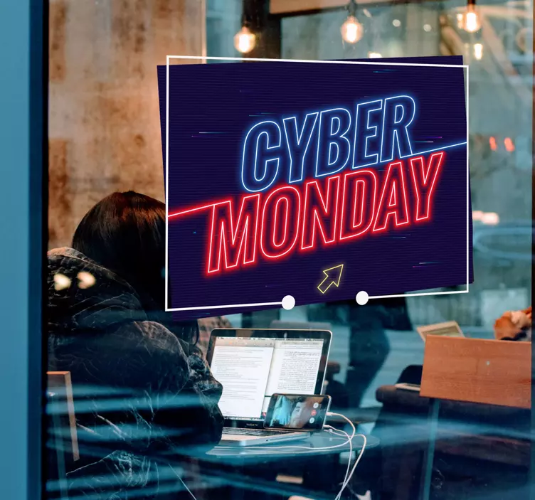 Cyber mandag-klistremerke black friday stickers - Tenstickers