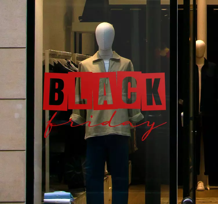 Svart fredag salg stickers black friday - Tenstickers