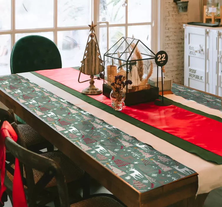 Juleskogsmønster klistremerker jul - Tenstickers