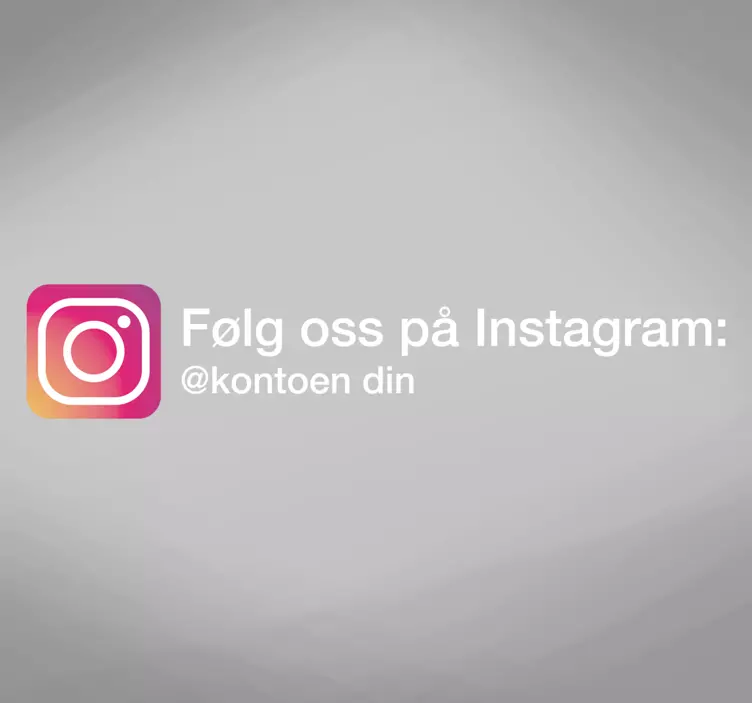 Følg med på instagram med navneforretnings-klistremerke - Tenstickers