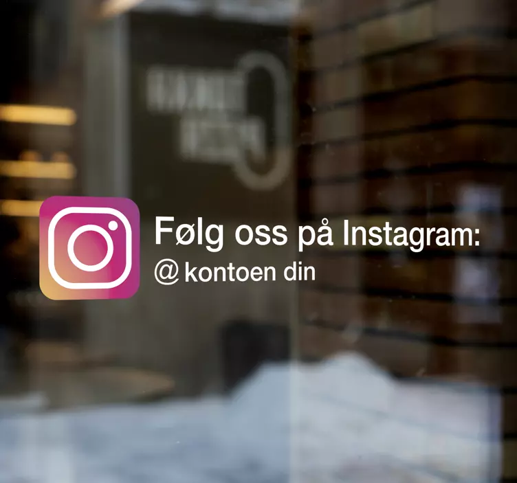 Følg med på instagram med navneforretnings-klistremerke - Tenstickers