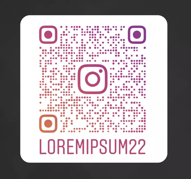 Flerfarget instagram qr -kode klistremerke bedrift - Tenstickers