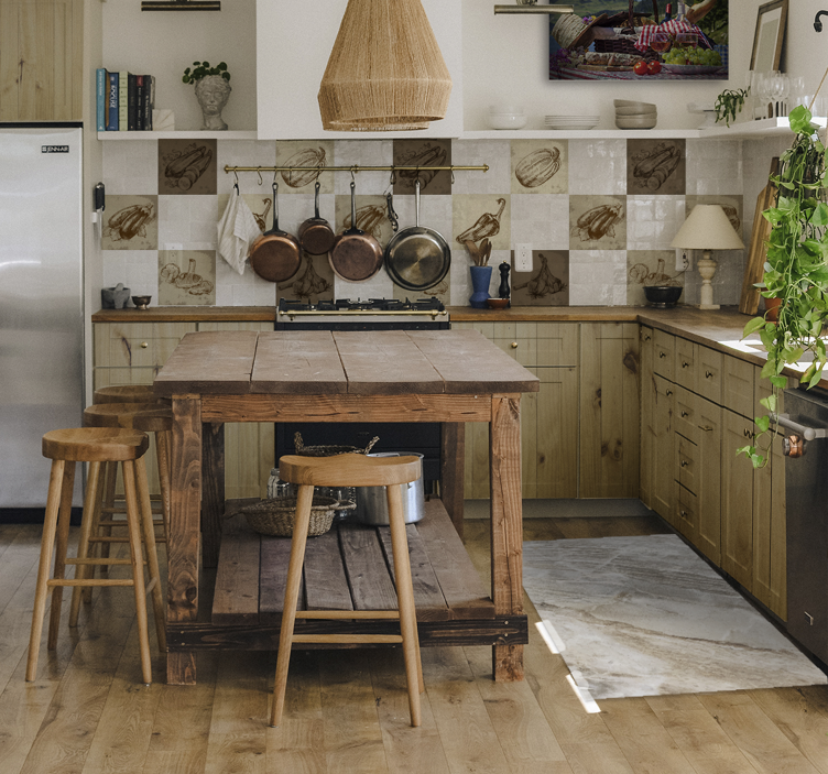 Lyst tre mønstermøbler klistremerke - Tenstickers