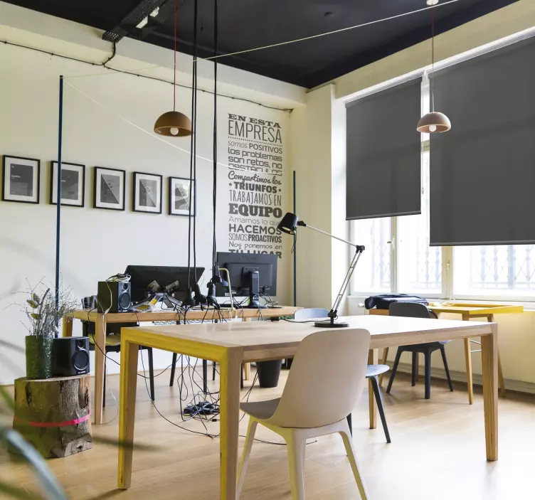 Klistremerke for kontor dekorativ tekst til bedrift - Tenstickers