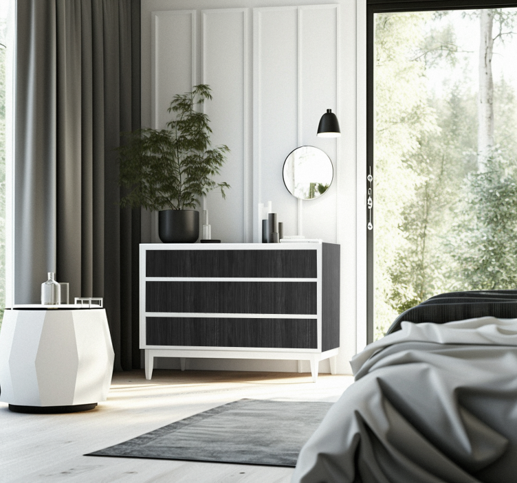 Svart tre klistremerke til møbler - Tenstickers