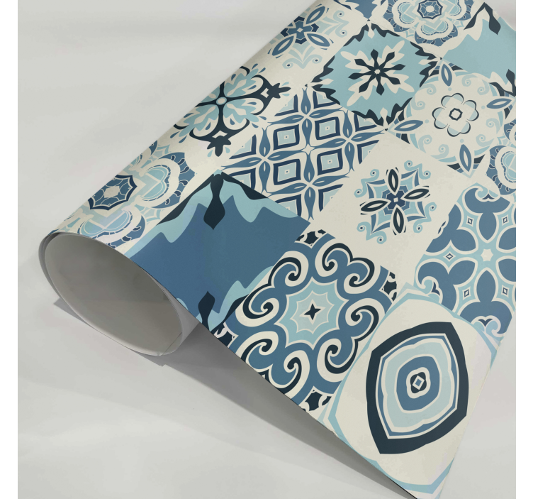 Azulejos blå klistremerke til møbler - Tenstickers