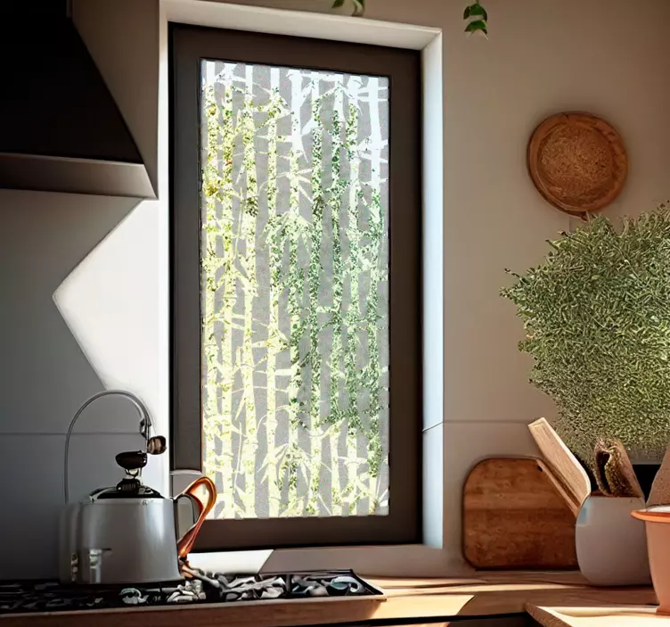 Gjennomsiktig bambus klistremerker til vindu - Tenstickers