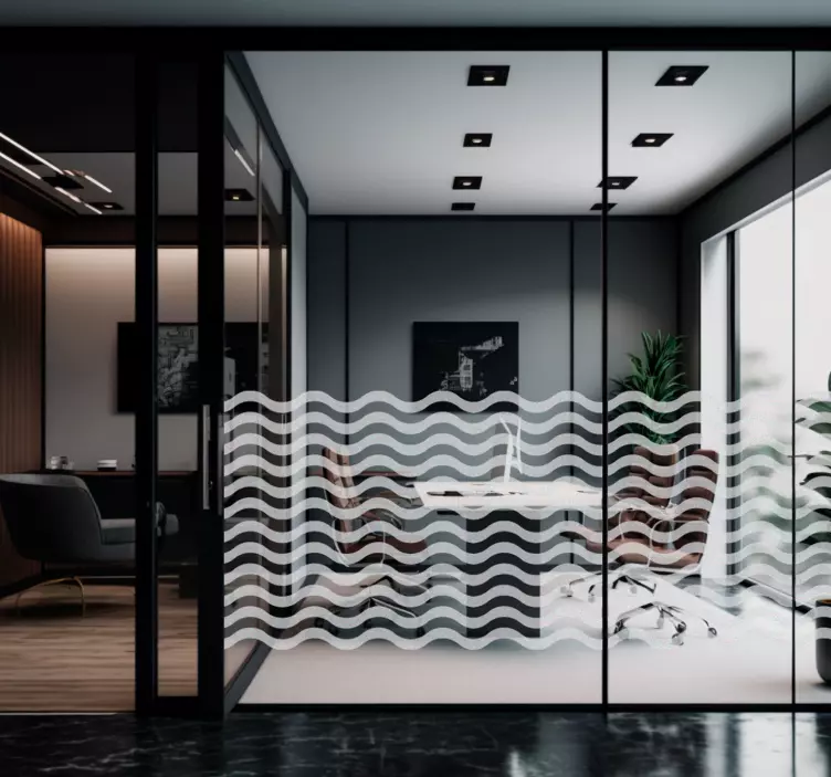 Gjennomsiktige bølger klistremerker til vindu - Tenstickers