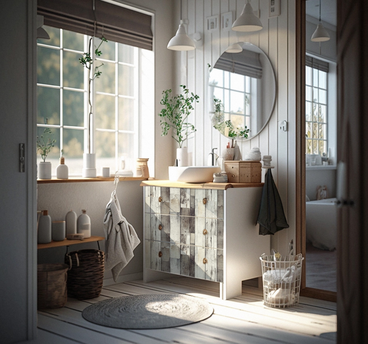 Lyse aldrende tre klistremerke møbler - Tenstickers