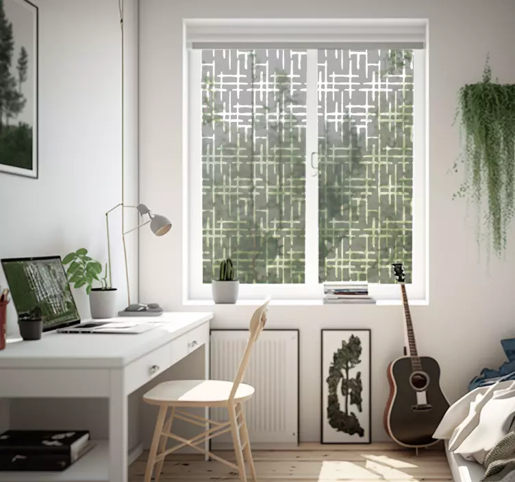 Translúcido líneas cruzadas vindu klistremerke - Tenstickers