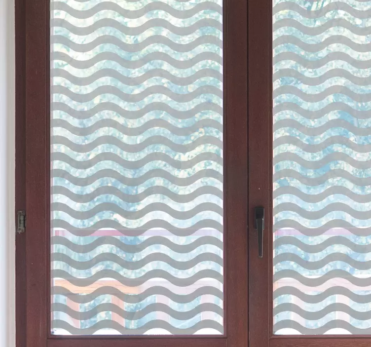 Gjennomsiktige bølger klistremerker til vindu - Tenstickers