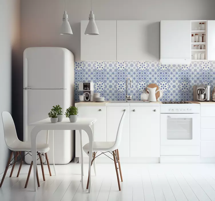 Delft blå fliser vinyl klistremerke - Tenstickers