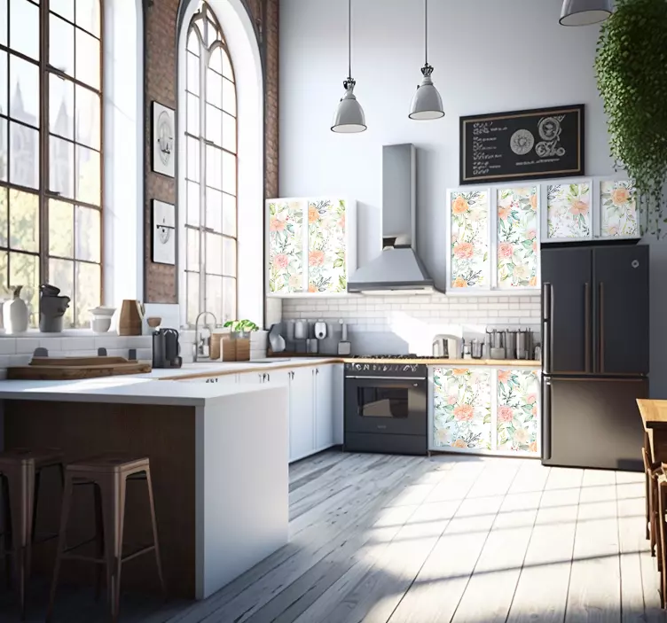 Rosa pastelltonemønster-klistremerke - Tenstickers