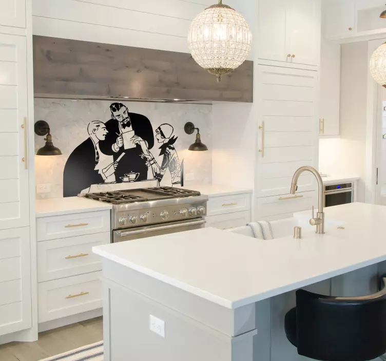 Par & en kelnerveggklistremerke - Tenstickers