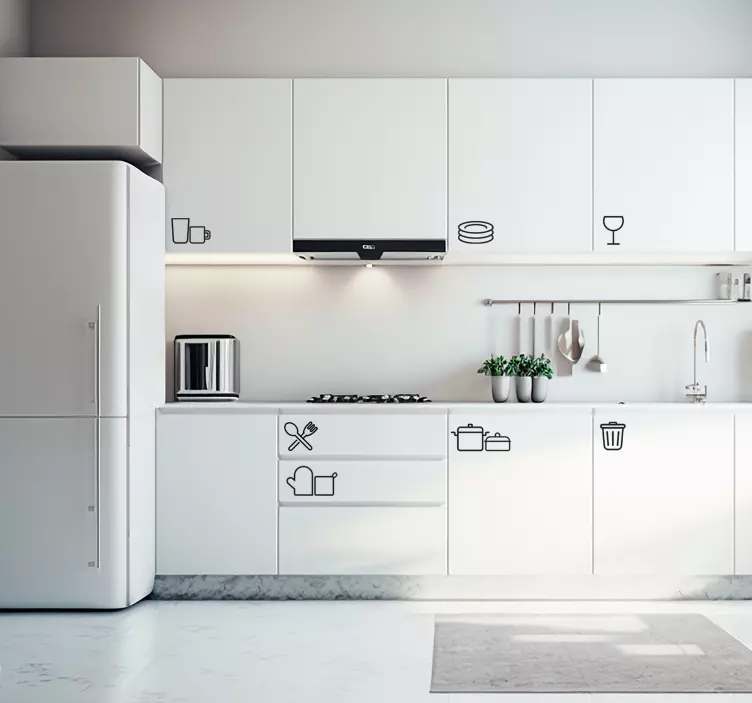 Ikoner for kjøkken klistremerker - Tenstickers