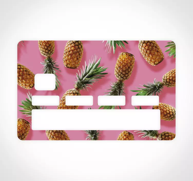 Ananas mønster kort klistremerke - Tenstickers