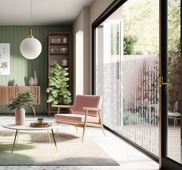 Gjennomsiktig bambus klistremerker til vindu - Tenstickers