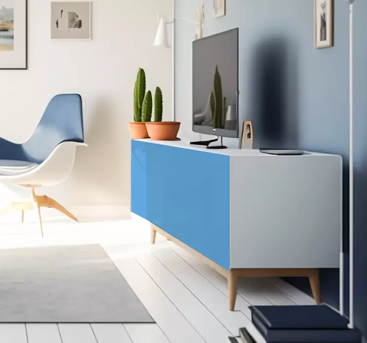 Lyseblå klistremerke møbler - Tenstickers