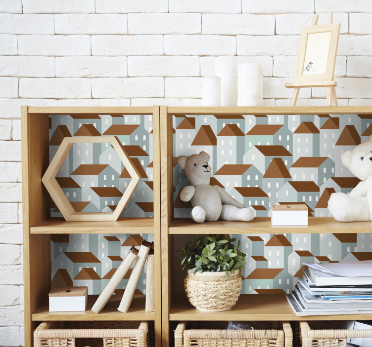 Illustrasjon av landsby klistremerke til møbler - Tenstickers