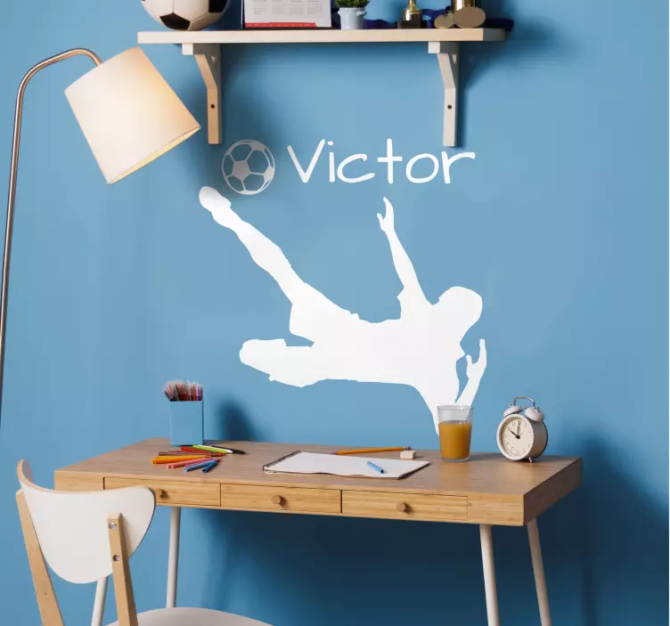 Tilpassbar fotballspiller dekorativ vinyl - Tenstickers
