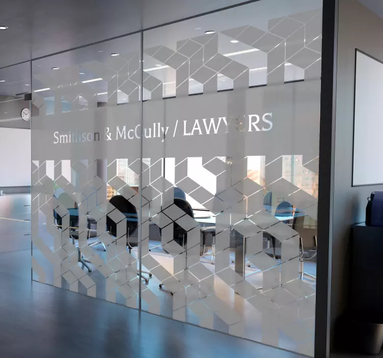 Kundetilpassede kuber geometrisk mønster wallstickers kontor - Tenstickers