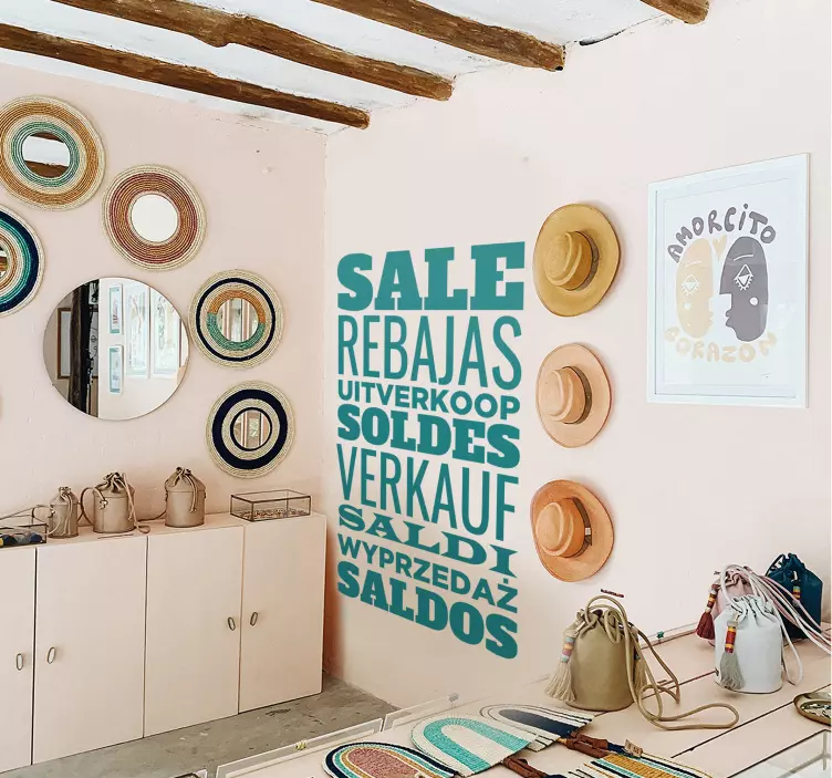 Vinilos for rebajas varios idiomas salgsklistremerke - Tenstickers