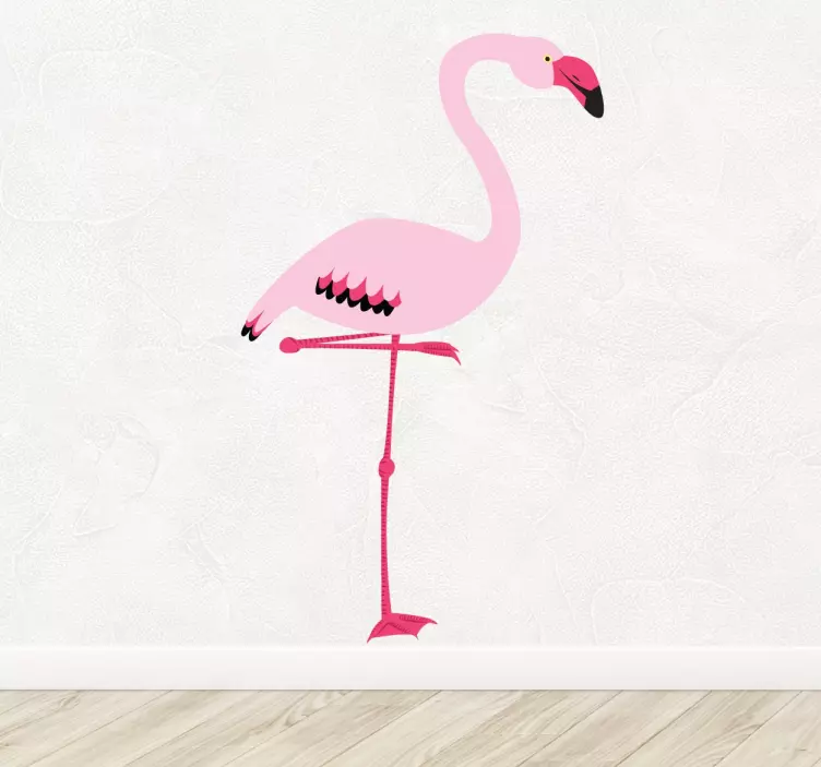 Rosa flamingo veggdekal - Tenstickers