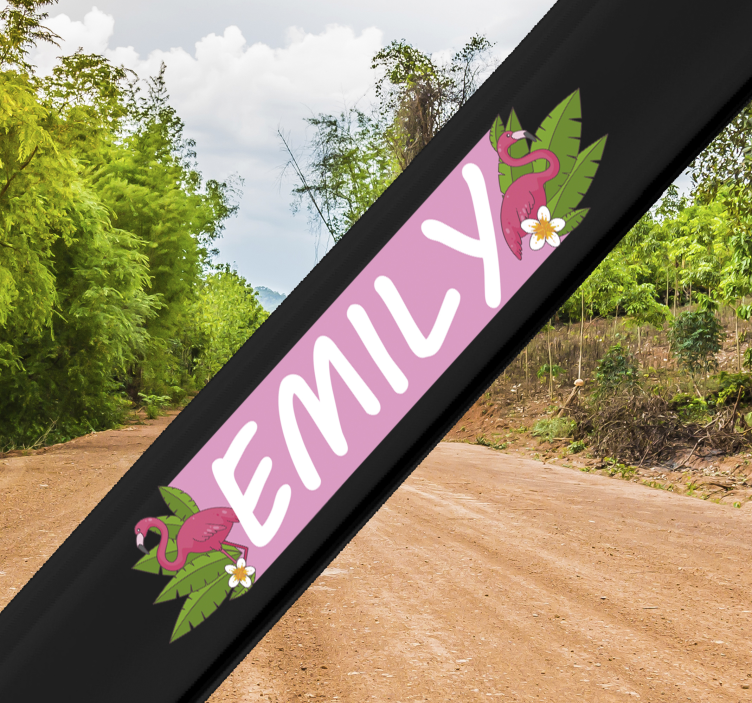 Tilpasses flamingo klistremerke til sykkel - Tenstickers