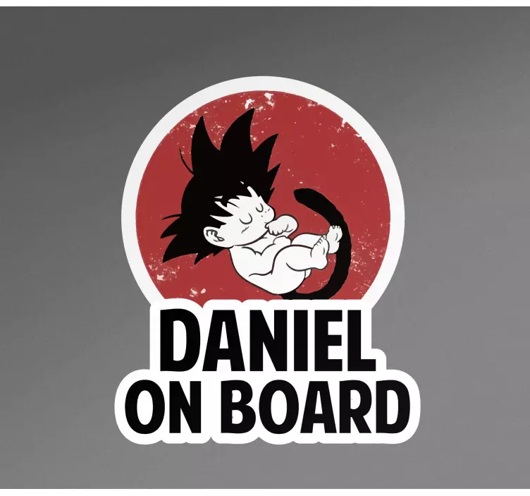 Klistremerke til bil tilpassbar babyfigur - Tenstickers