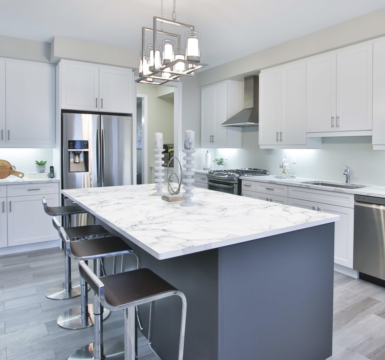 Hvit marmor klistremerke til møbler - Tenstickers