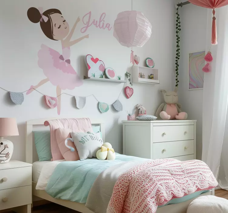 Liten ballerina illustrasjon klistremerker - Tenstickers