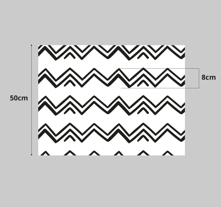 Chevron-motiv aksent klistremerke møbler - Tenstickers